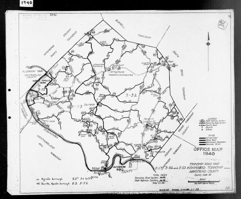 1940 Census Enumeration District Maps - Pennsylvania - Armstrong County - Kiskiminetas - ED 3-32, ED 3-33
