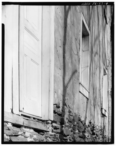 DETAIL OF DOOR-WINDOW (FRONT) ELEVATION. - Conrad's Warehouse, Between Locks 38 and 39 on Union Canal