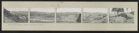 Panorama view from "Inspiration Point", Du Bois Drive, Mount Manotonome, Hallstead, Pa