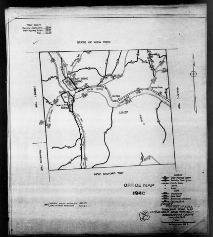 1940 Census Enumeration District Maps - Pennsylvania - Susquehanna County - Great Bend - ED 58-19, ED 58-20