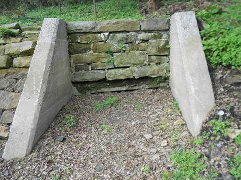 Coal mine portal, now blocked