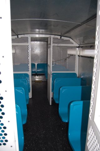 Los Angeles County Sheriff prisoner bus interior 1
