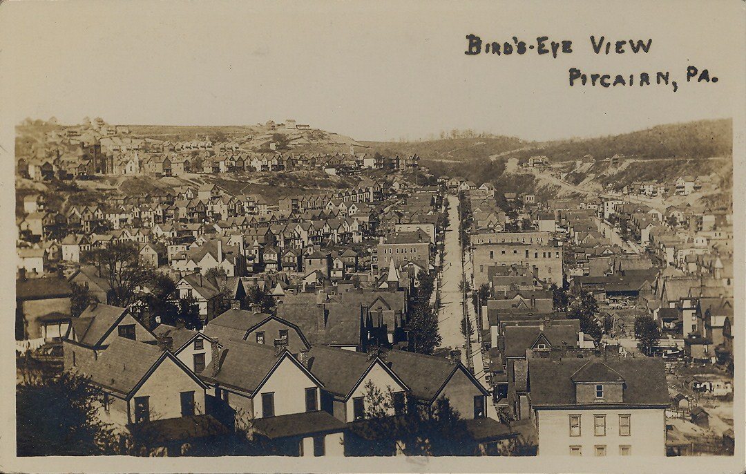 PostcardPitcairnPABirdsEyeViewCirca1909