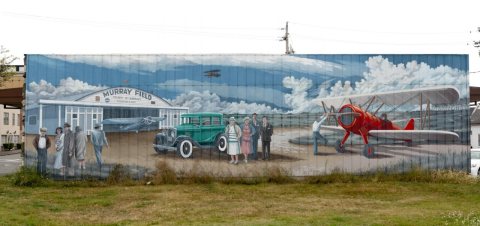 Mural "Murray Field Vintage 1930" by Duane Flatmo