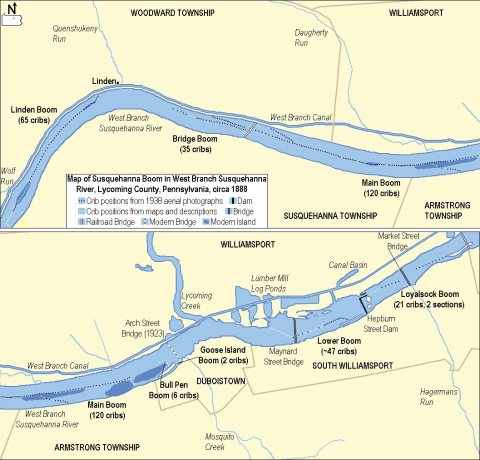 Susquehanna Boom Map Split