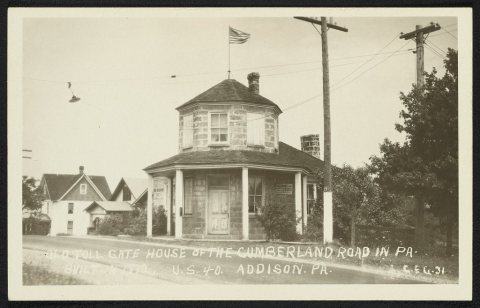 Old Toll Gate House of the Cumberland Road in Pennsylvania, U.S. 40, built 1814