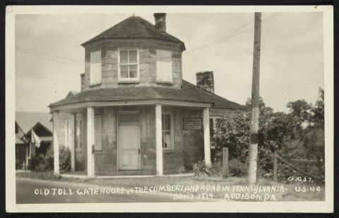 Old Toll Gate House of the Cumberland Road in Pennsylvania, U.S. 40, built 1814