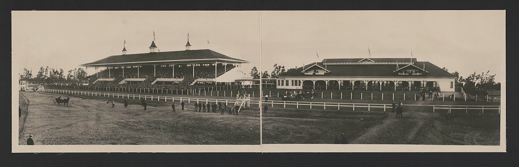 Grand stand, Santa Anita Race Track, California