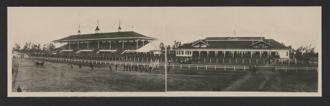 Grand stand, Santa Anita Race Track, California