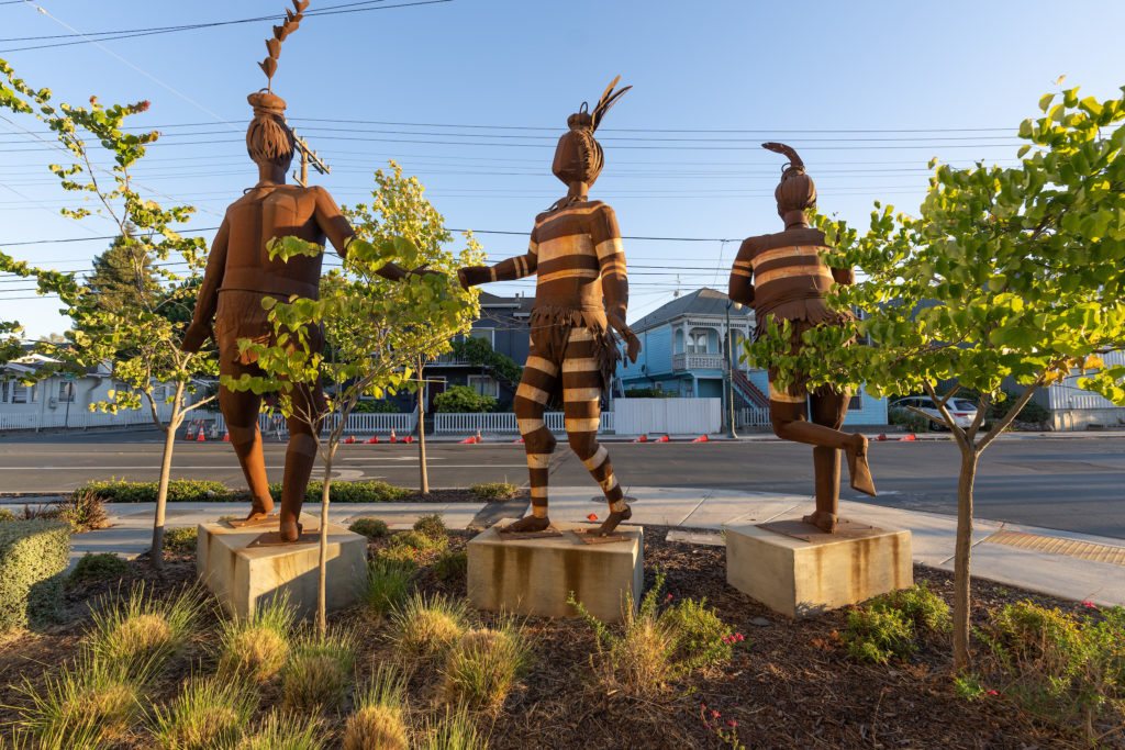 Ohlone Dancers monument in