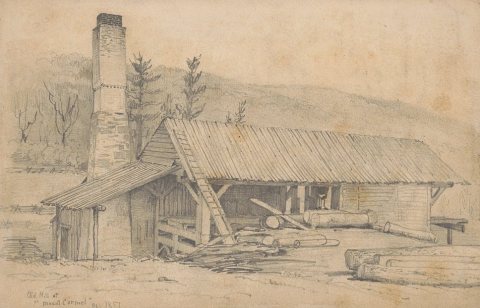 Old Mill, Mount Carmel, Northumberland County, Pennsylvania, 1851, James Fuller Queen, USLOC, pubdom