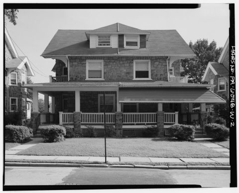 Keasbey and Mattison Company, 2 1-2 Story Double House, Side Gable Roof Type, 212-218 Mattison Avenue