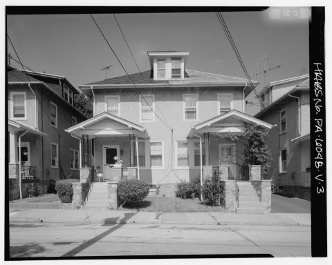 Keasbey and Mattison Company, 2 1-2 Story Double House, Hipped Roof Type, 5-15 South Spring Garden Street