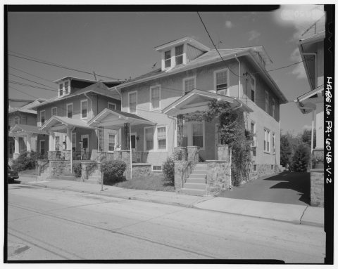 Keasbey and Mattison Company, 2 1-2 Story Double House, Hipped Roof Type, 5-15 South Spring Garden Street