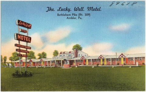 The lucky Well Motel, Bethlehem Pike (Rt. 309), Ambler, Pa (89618)