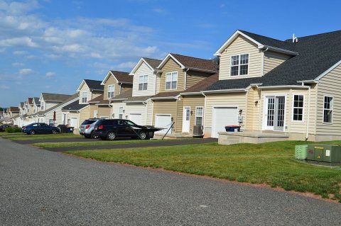 Backs of townhouses at Northgate