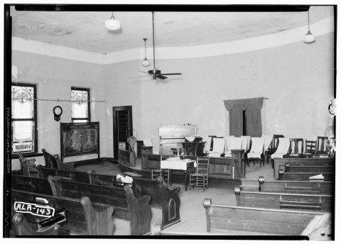 VIEW ON SECOND FLOOR, TOWARD S.E. - Old Marengo County Courthouse, Cahaba Avenue and Mobile Street, Linden, Marengo Cou…