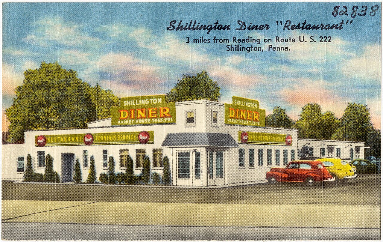Shillington Diner Restaurant, 3 miles from Reading on Route U.S. 222, Shillington, Penna (82838)