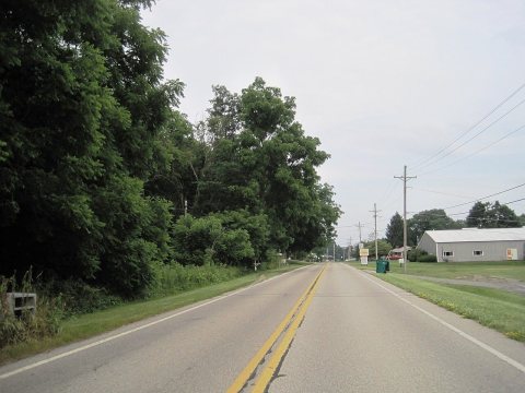 Old Route 322 eb entering Cochranton, PA, June 2024