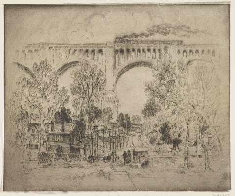 The viaduct, D. L. & W. at Nicholson, Pa