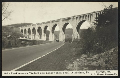 Tunkhannock Viaduct and Lackawanna Trail. Nicholson, Pa