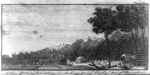 A view of Fort Robertdeau, in Sinking-Spring Valley, state of Pennsylvania