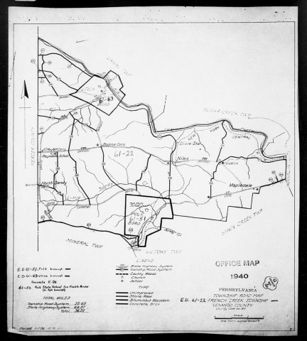 1940 Census Enumeration District Maps - Pennsylvania - Venango County - Frenchcreek - ED 61-22