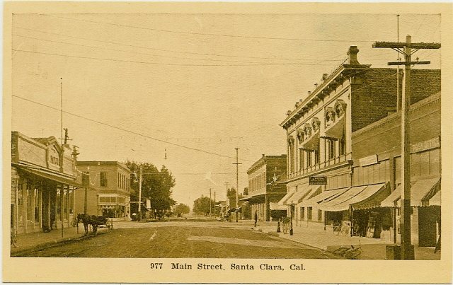 PostcardSantaClaraCAMainStCirca1910