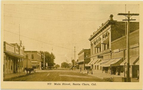 PostcardSantaClaraCAMainStCirca1910