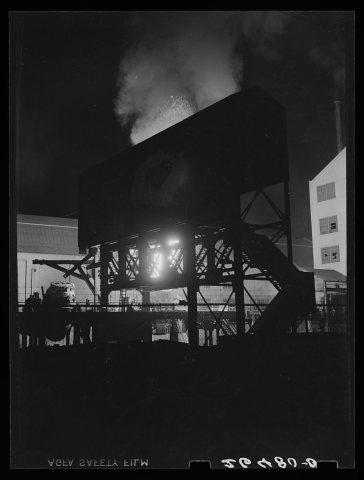 Cubula blowing at steel mill. Ambridge, Pennsylvania