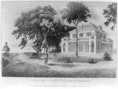 Sedgley, the seat of Mr. Wm. Crammond, Pennsylv'a - drawn, engraved & published by W. Birch, Springland near Bristol, P…