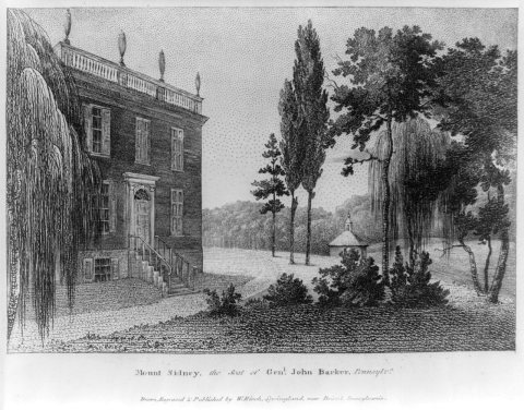 Mount Sidney, the seat of Genl. John Barker, Pennsylv'a - drawn, engraved & published by W. Birch, Springland near Bris…