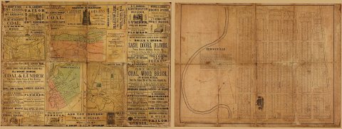 Ed. H. Radcliffe's (Frankford, Pa.) business map of Bristol, Bordentown, Burlington, and Mount Holly