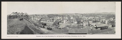 Panoramic view of East Stroudsburg, Pa., and Second and Third Streets, Stroudsburg, from the "Knob"