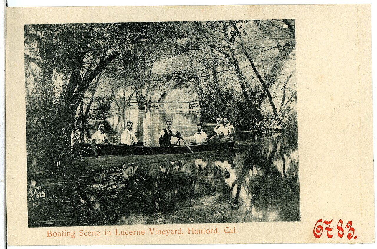 06783-Hanford-1905-Boating Scene in Lucerne Vineyard, Cal.-Brück & Sohn Kunstverlag