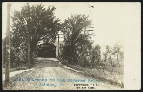 East entrance to old covered bridge