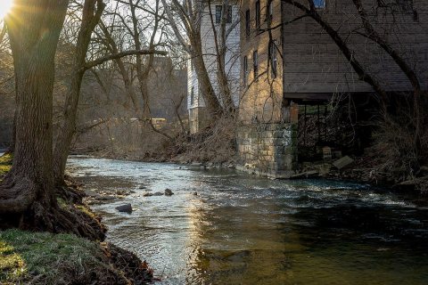 Brush Creek at sunset in