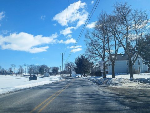 PA 216 eb entering Winterstown, Feb. 2026