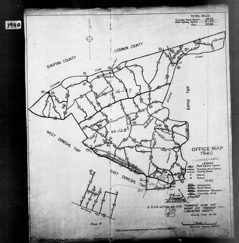 1940 Census Enumeration District Maps - Pennsylvania - Lancaster County - Mount Joy - ED 36-125, ED 36-126, ED 36-127, …