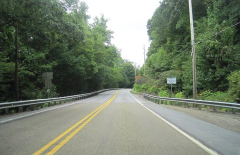 PA 36 sb entering Elder Twp., Cambria Co., Aug. 2024