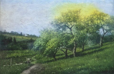 John Willard Raught, Apple Blossoms near Moscow PA, c. 1926