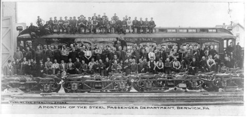 A portion of the steel passenger department, Berwick, PA