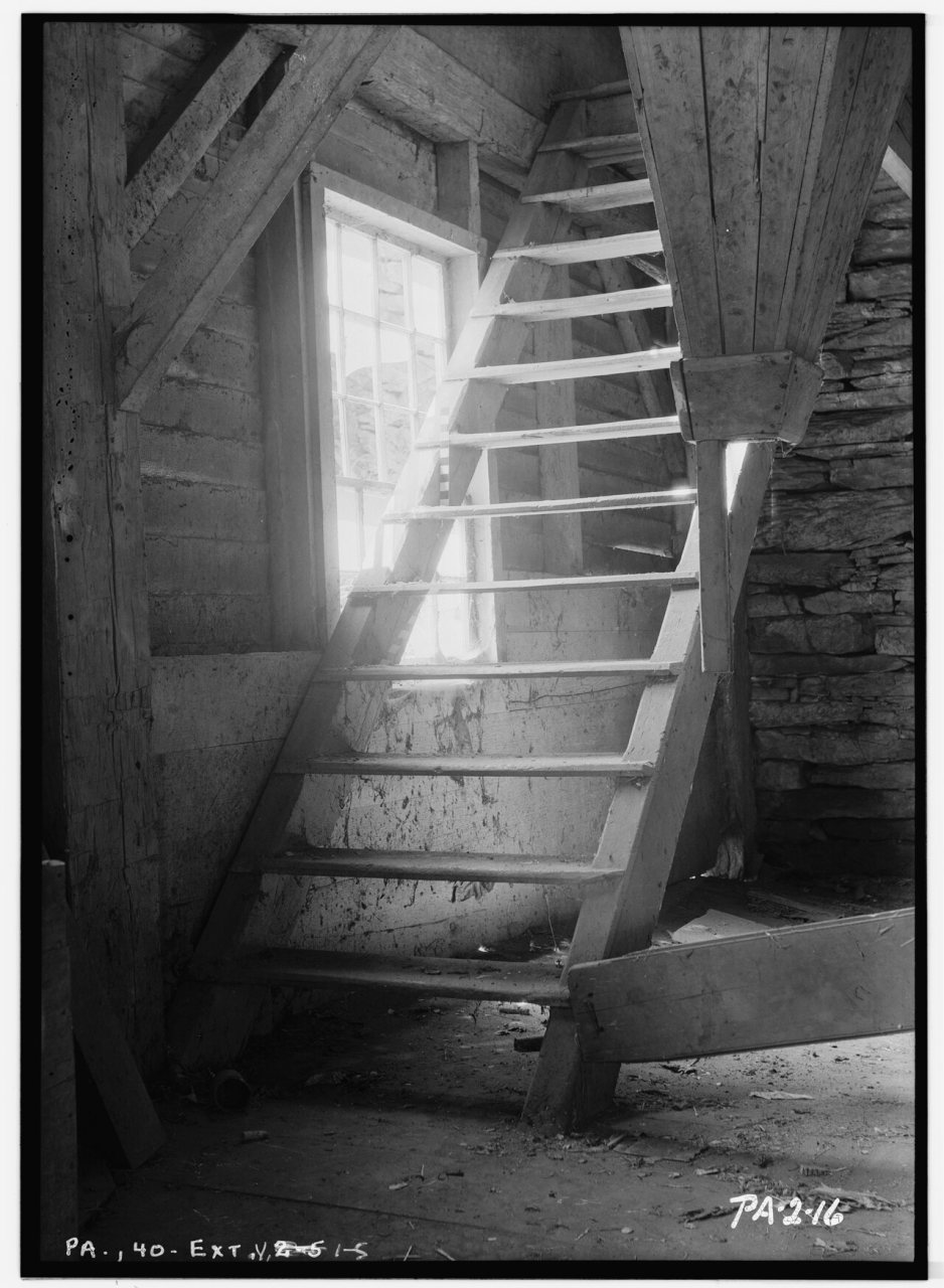 Historic American Buildings Survey, Stanley Jones, Photographer April 8, 1936 TYPICAL STAIRS. - Elisha Atherton Coray M…
