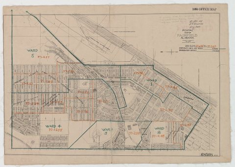 1950 Census Enumeration District Maps - Alabama - Jefferson County - Fairfield - ED AL 37-245 to 260