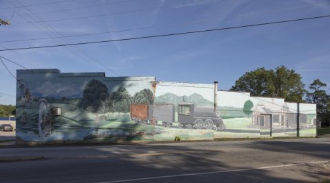 Historical mural in the tiny South Carolina community of Donalds