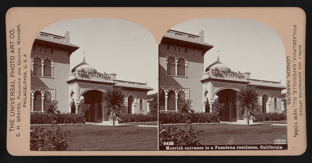 Moorish entrance to a Pasadena residence, California