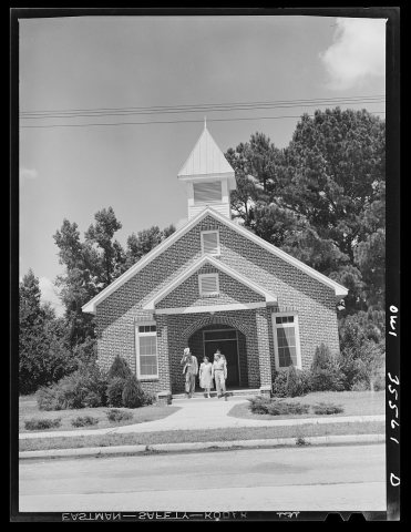 Bowman, South Carolina. Sergeant John Riley of the 25th service group, Air Service Command, on leave at home, coming ou…