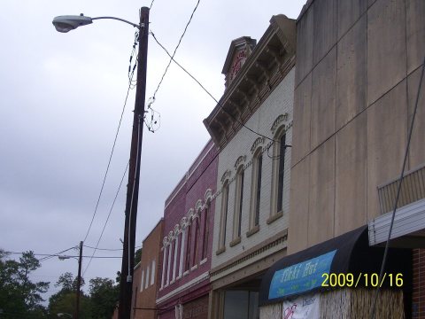 Buildings in Ninety Six downtown