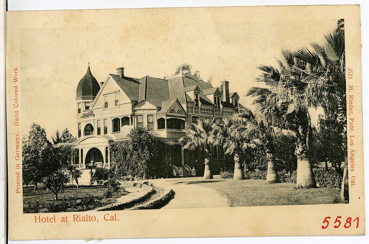 05581-Rialto-1904-Hotel at Rialto, California-Brück & Sohn Kunstverlag