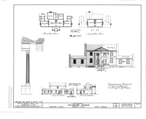 HABS SC,4-PEND.V,4- (sheet 1 of 1) - Sycamore Avenue